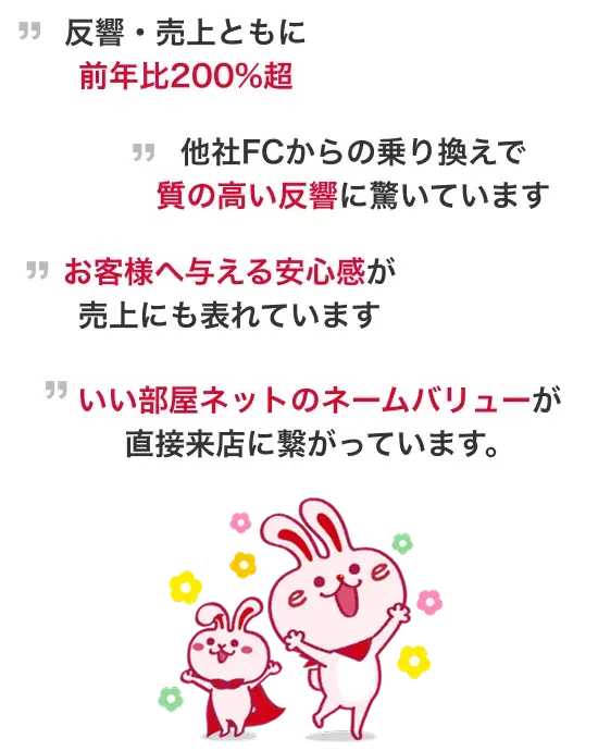 加盟店様の声