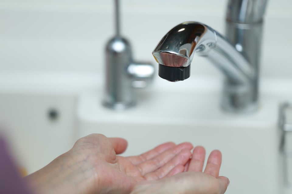 断水で水が出なくなった住宅の蛇口